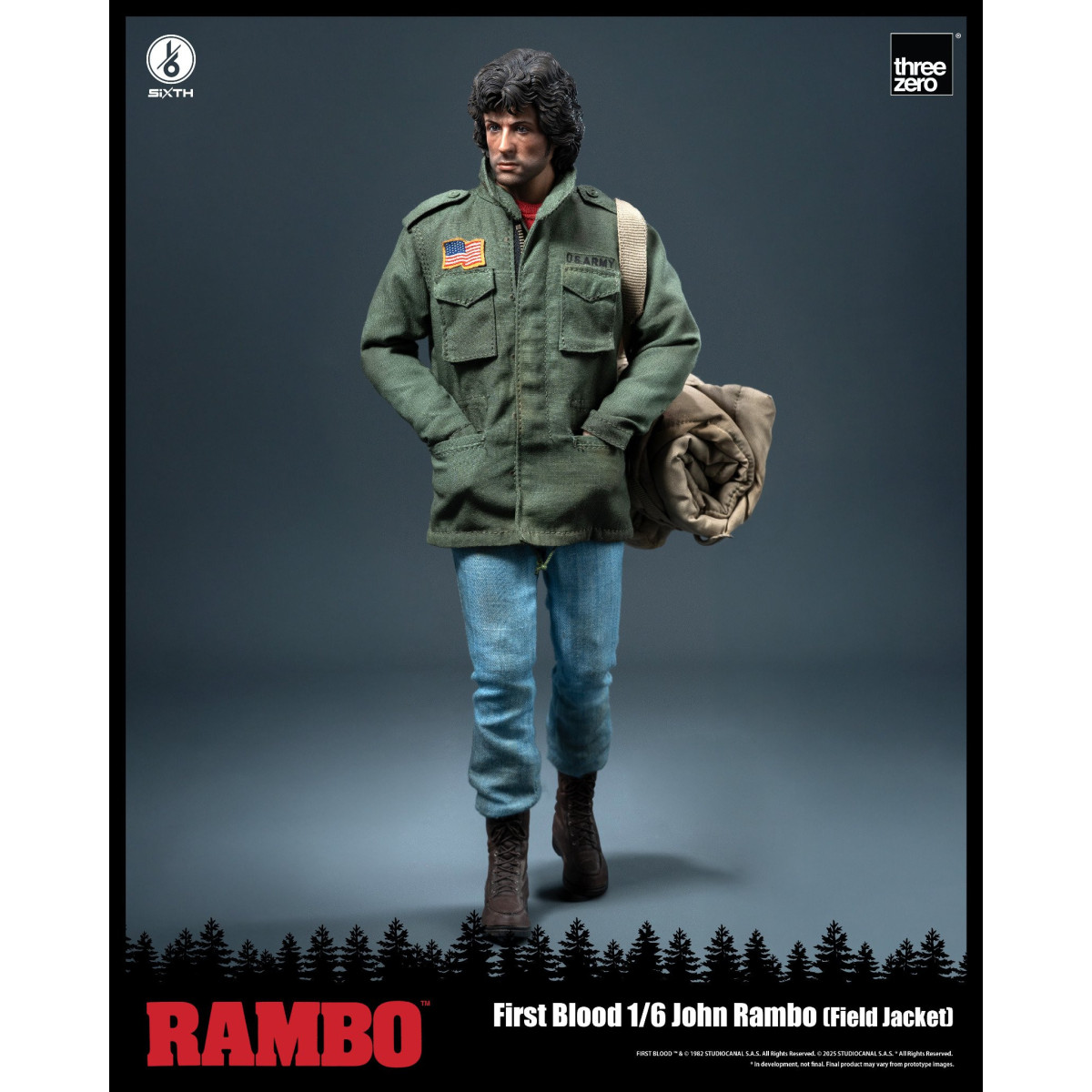 Three Zero - Rambo I - Actionfigur 1/6 - John Rambo Feldjacke - 30cm