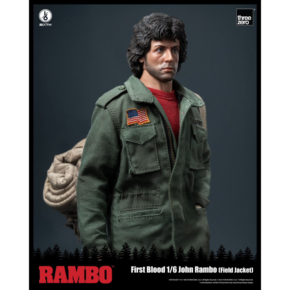 Three Zero - Rambo I - Actionfigur 1/6 - John Rambo Feldjacke - 30cm