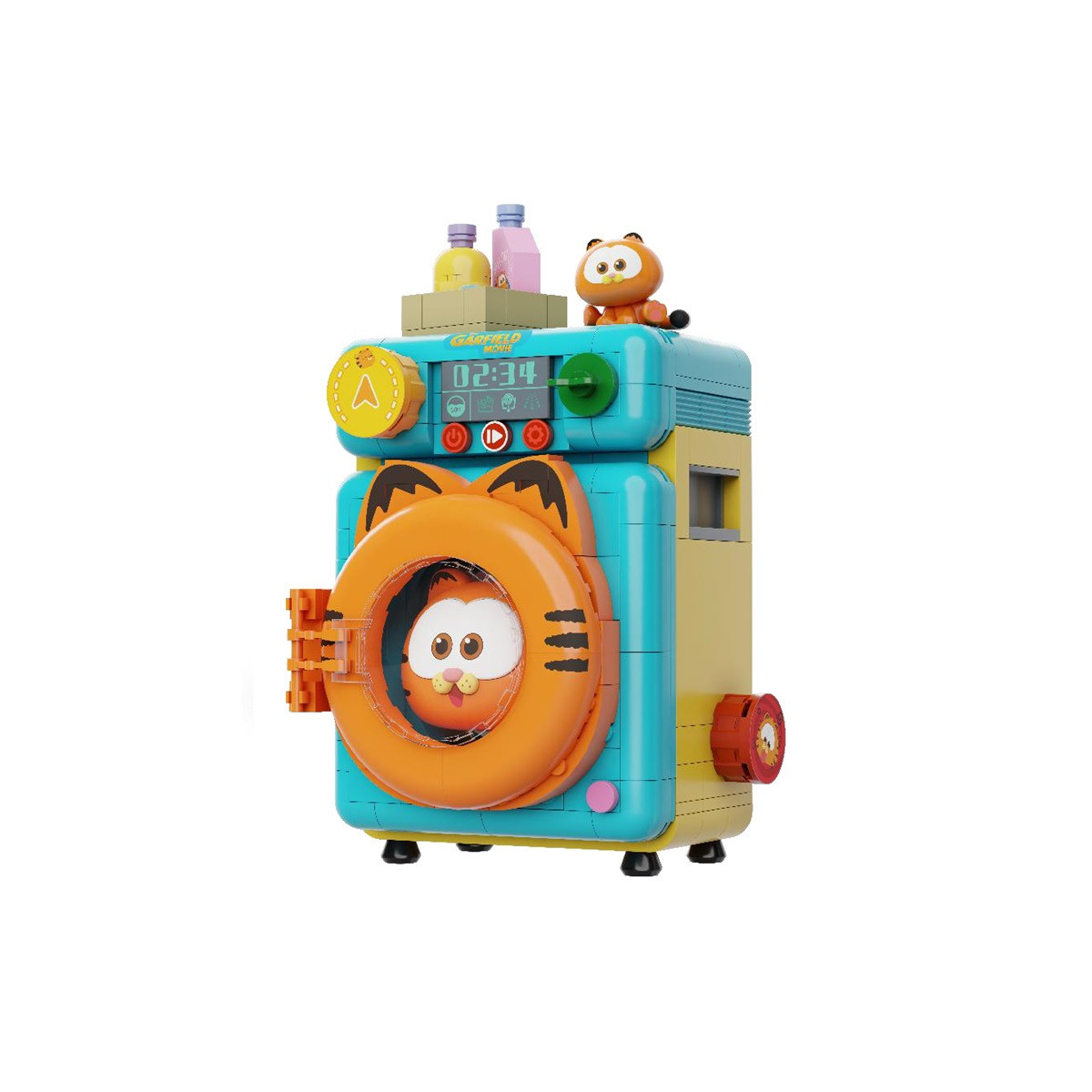 Pantasy - Garfield Fantastische Maschinen Serie - Garfield Waschmaschine (Set zum Bauen)