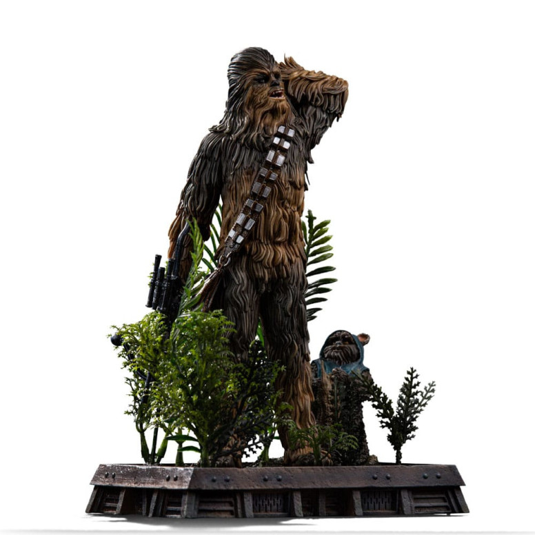 Iron Studios Star Wars - Chewbacca und Tokkat Kunst Maßstab 1/10 - Die Rückkehr der Jedi