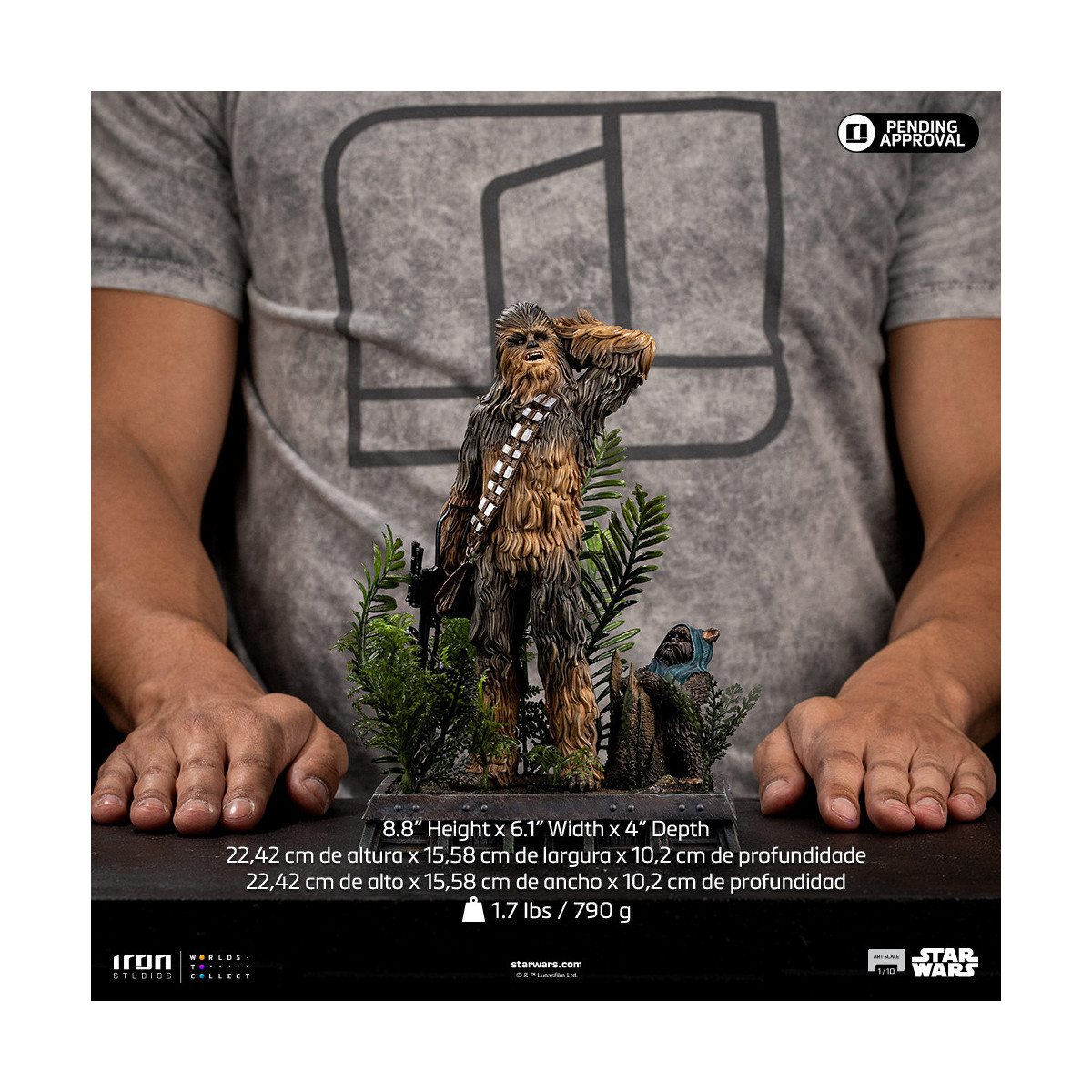 Iron Studios Star Wars - Chewbacca und Tokkat Kunst Maßstab 1/10 - Die Rückkehr der Jedi
