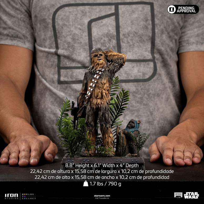 Iron Studios Star Wars - Chewbacca und Tokkat Kunst Maßstab 1/10 - Die Rückkehr der Jedi