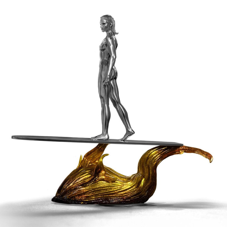 Iron Studios - Marvel Fantastic 4 - Silver Surfer Kunst Maßstab 1/10