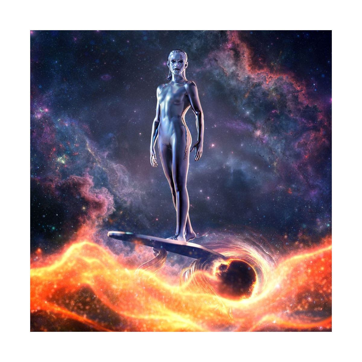 Iron Studios - Marvel Fantastic 4 - Silver Surfer Kunst Maßstab 1/10