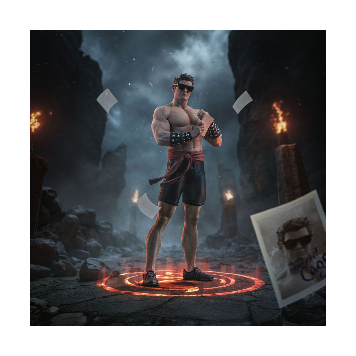 Iron Studios - Mortal Kombat - Johnny Cage Kunst Maßstab 1/10