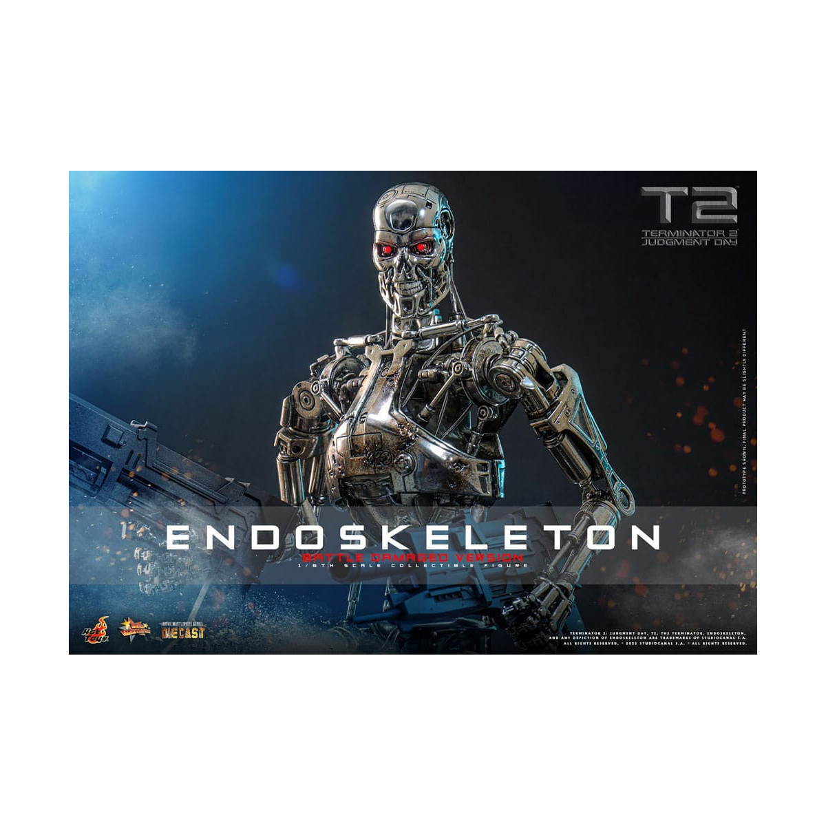 Hot Toys - Terminator 2: Judgment Day MMS 1/6 - Endoskelett (Battle Damaged Version) Die cast MMS840D77