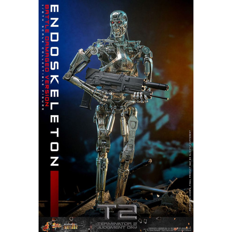 Hot Toys - Terminator 2: Judgment Day MMS 1/6 - Endoskelett (Battle Damaged Version) Die cast MMS840D77