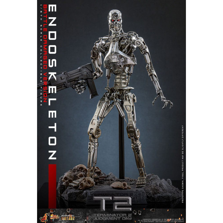 Hot Toys - Terminator 2: Judgment Day MMS 1/6 - Endoskelett (Battle Damaged Version) Die cast MMS840D77