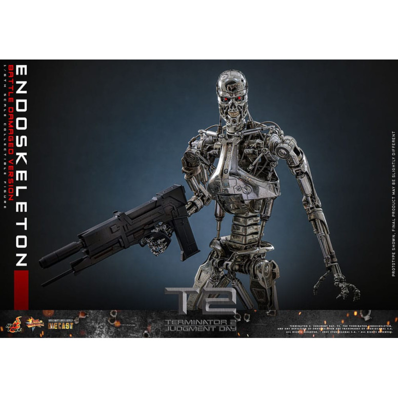 Hot Toys - Terminator 2: Judgment Day MMS 1/6 - Endoskelett (Battle Damaged Version) Die cast MMS840D77