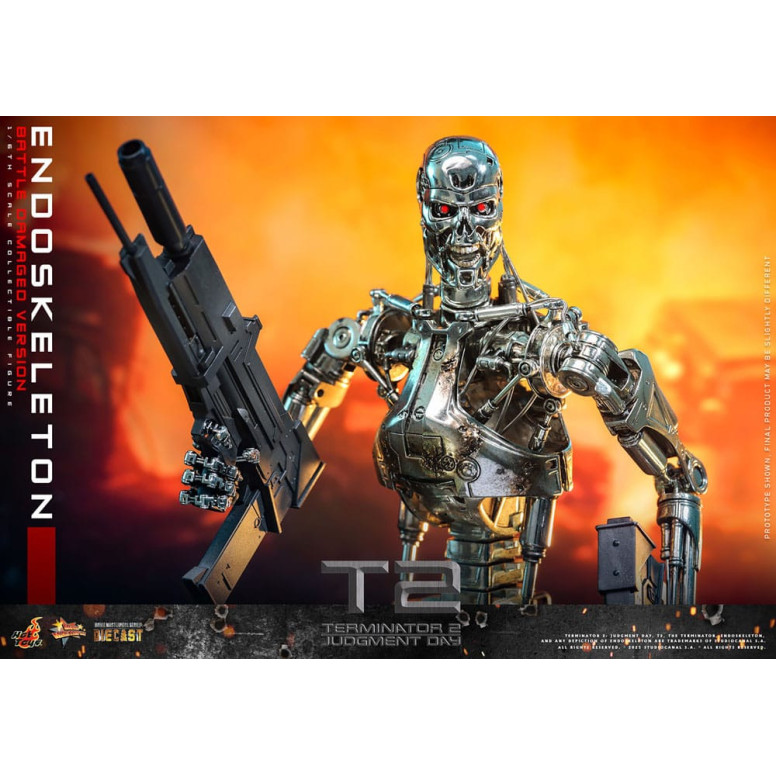 Hot Toys - Terminator 2: Judgment Day MMS 1/6 - Endoskelett (Battle Damaged Version) Die cast MMS840D77