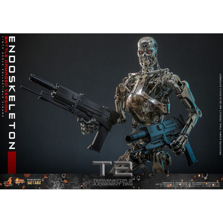 Hot Toys - Terminator 2: Judgment Day MMS 1/6 - Endoskelett (Battle Damaged Version) Die cast MMS840D77