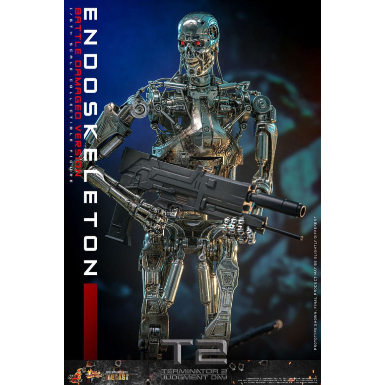 Hot Toys - Terminator 2: Judgment Day MMS 1/6 - Endoskelett (Battle Damaged Version) Die cast MMS840D77