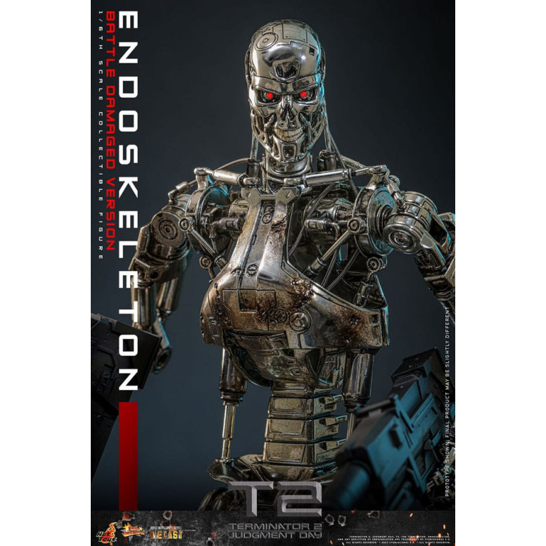 Hot Toys - Terminator 2: Judgment Day MMS 1/6 - Endoskelett (Battle Damaged Version) Die cast MMS840D77