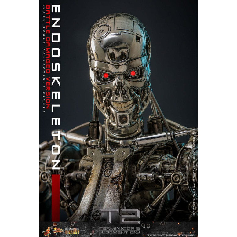 Hot Toys - Terminator 2: Judgment Day MMS 1/6 - Endoskelett (Battle Damaged Version) Die cast MMS840D77