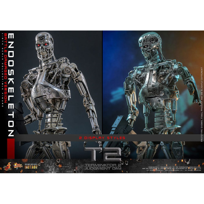 Hot Toys - Terminator 2: Judgment Day MMS 1/6 - Endoskelett (Battle Damaged Version) Die cast MMS840D77