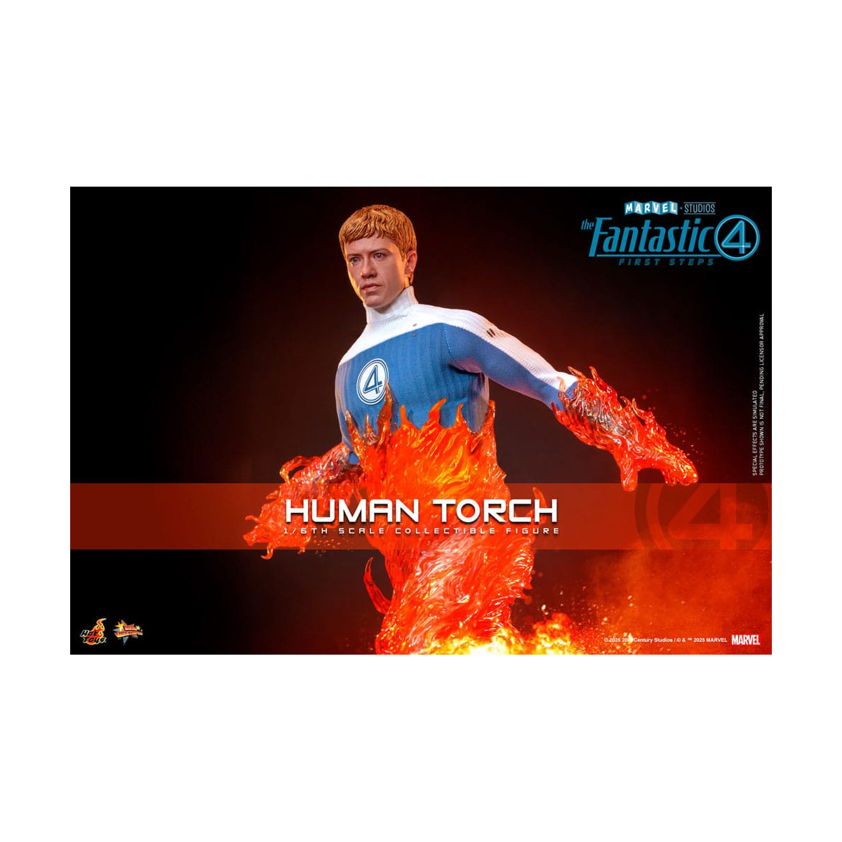 Hot Toys Marvel - Fantastische Vier: Erste Schritte - Menschliche Fackel MMS 1/6 - Johnny Storm