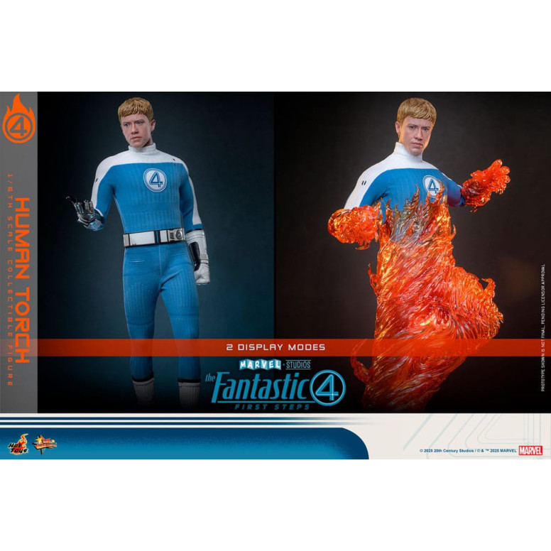 Hot Toys Marvel - Fantastische Vier: Erste Schritte - Menschliche Fackel MMS 1/6 - Johnny Storm