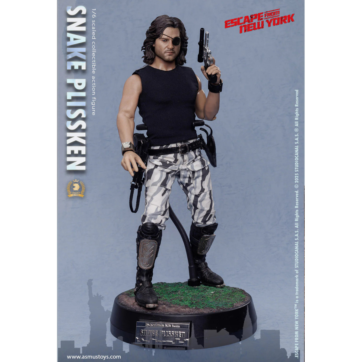 Asmus Toys - Snake Plissken Geformtes Haar 1/6 - Flucht aus NY