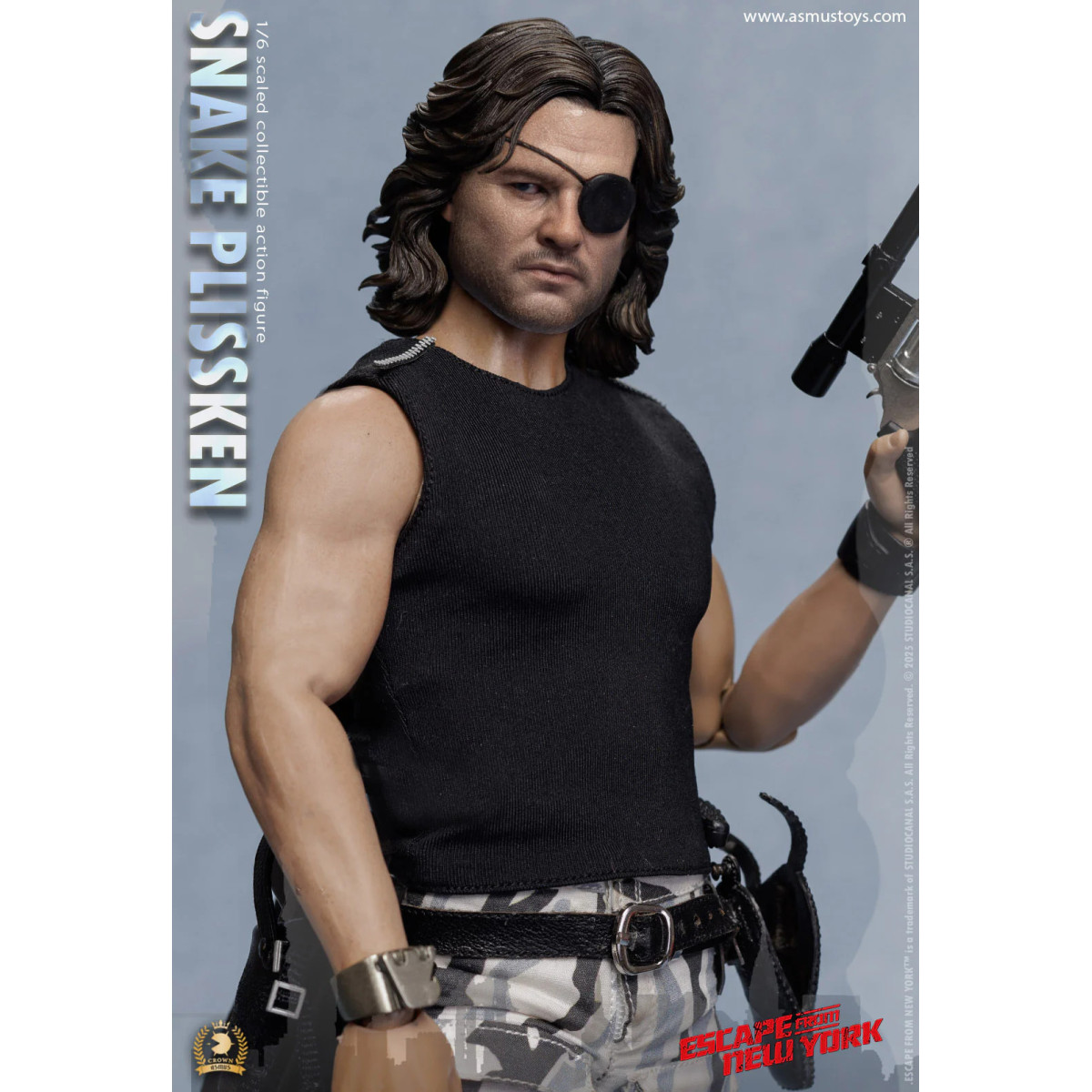Asmus Toys - Snake Plissken Geformtes Haar 1/6 - Flucht aus NY