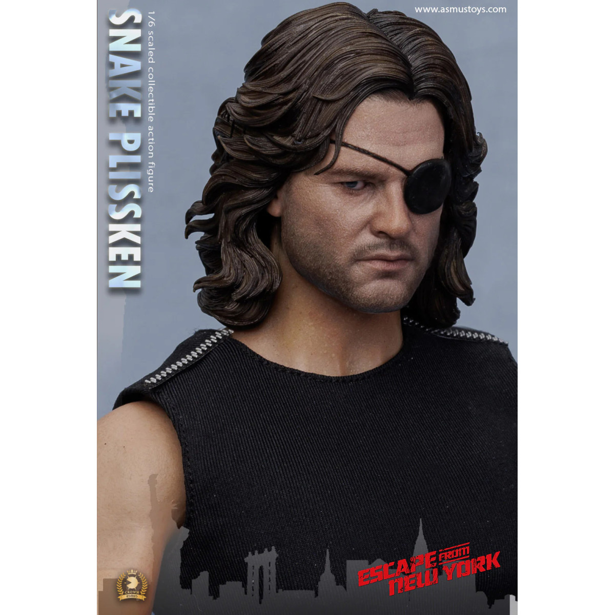 Asmus Toys - Snake Plissken Geformtes Haar 1/6 - Flucht aus NY