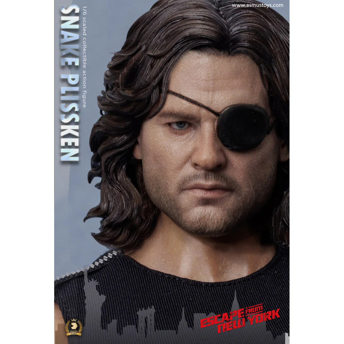 Asmus Toys - Snake Plissken Geformtes Haar 1/6 - Flucht aus NY