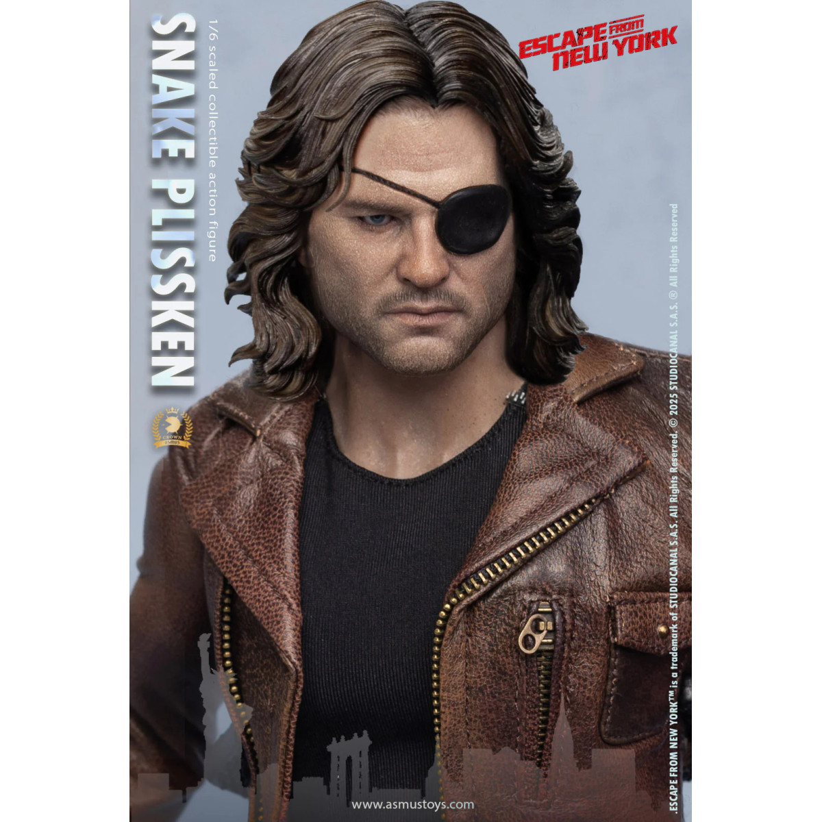 Asmus Toys - Snake Plissken Geformtes Haar 1/6 - Flucht aus NY