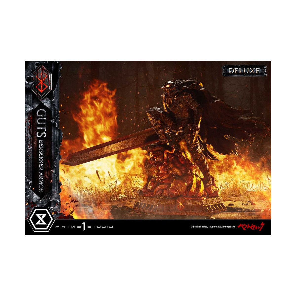 Prime 1 Studio Berserk - Guts Berserker Rüstung (Grunbeld vs. Guts) Deluxe Bonus Version 1/4 Ultimate Premium Masterline