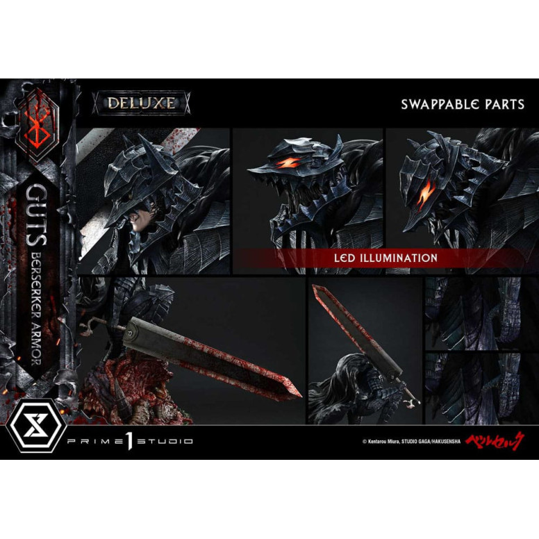 Prime 1 Studio Berserk - Guts Berserker Rüstung (Grunbeld vs. Guts) Deluxe Bonus Version 1/4 Ultimate Premium Masterline