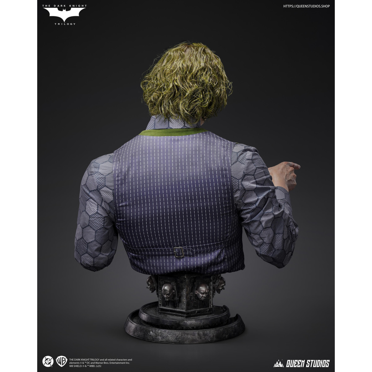 Queen Studios -  DC Comics - Der Joker (The Dark Knight) Lebensgroße Büste