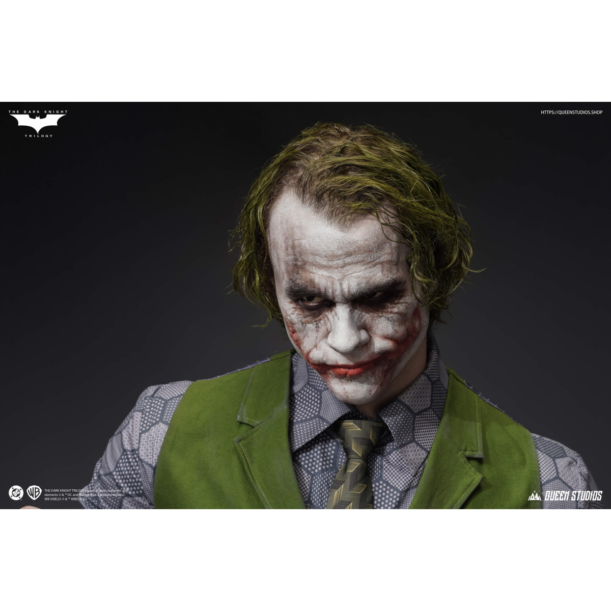Queen Studios -  DC Comics - Der Joker (The Dark Knight) Lebensgroße Büste