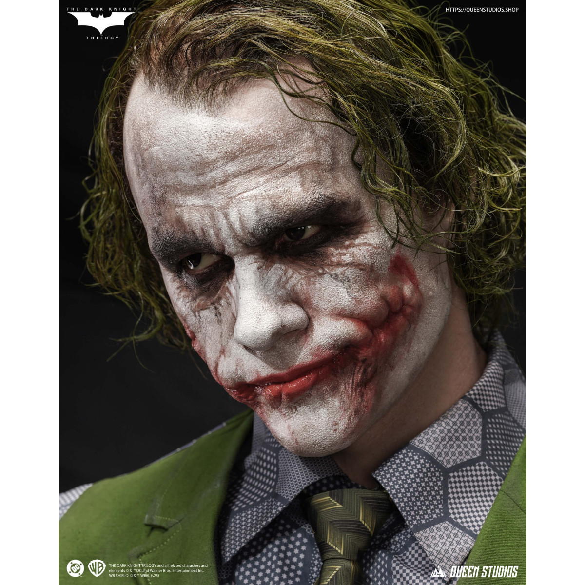 Queen Studios -  DC Comics - Der Joker (The Dark Knight) Lebensgroße Büste