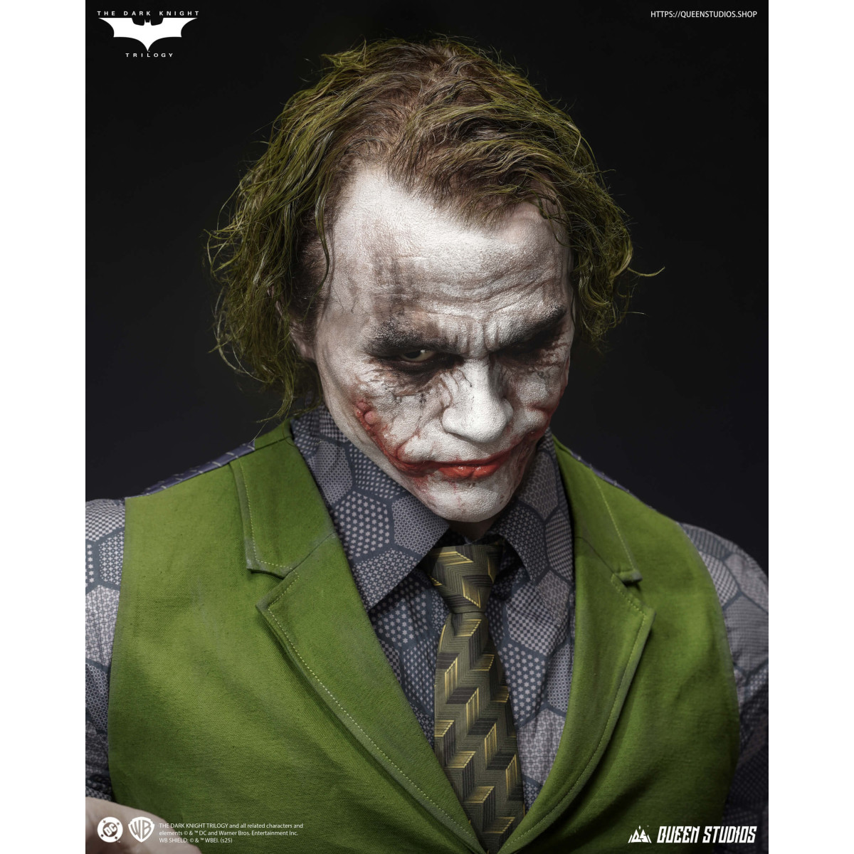 Queen Studios -  DC Comics - Der Joker (The Dark Knight) Lebensgroße Büste