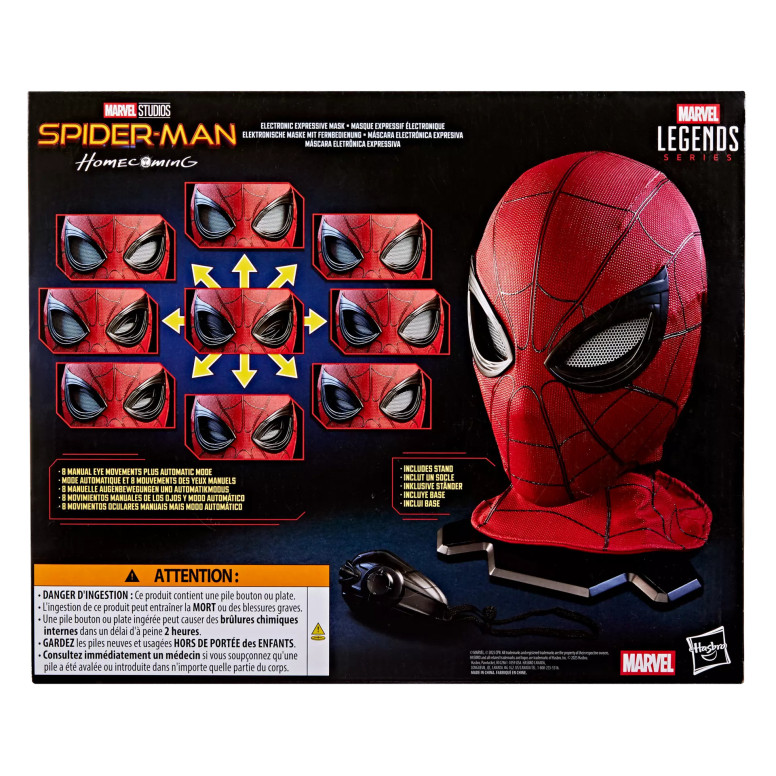 Hasbro - Spider-Man 1/1 elektronische ausdrucksstarke Maske - Marvel Legends Serie