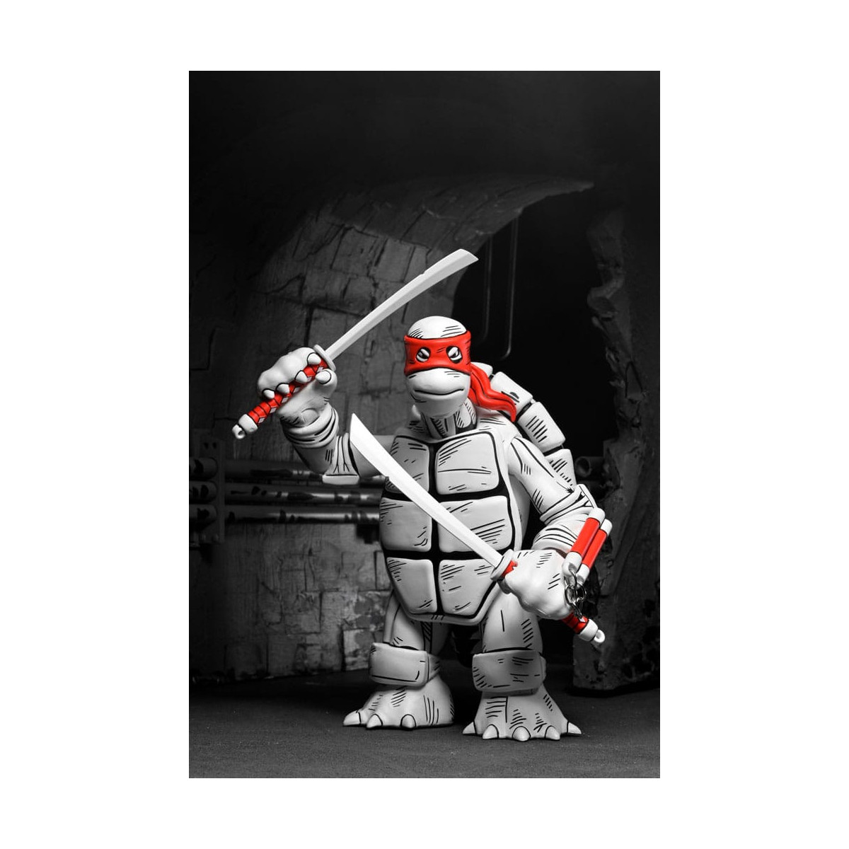 NECA - Mirage Comics - Schwarze und weiße erste Schildkröten - TMNT - Teenage Mutant Ninja Turtles