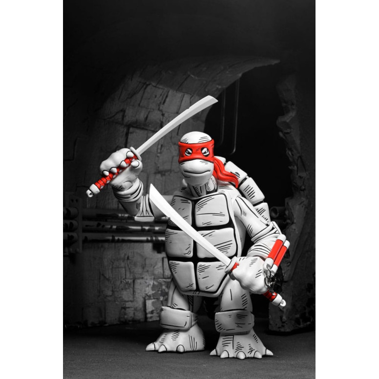 NECA - Mirage Comics - Schwarze und weiße erste Schildkröten - TMNT - Teenage Mutant Ninja Turtles