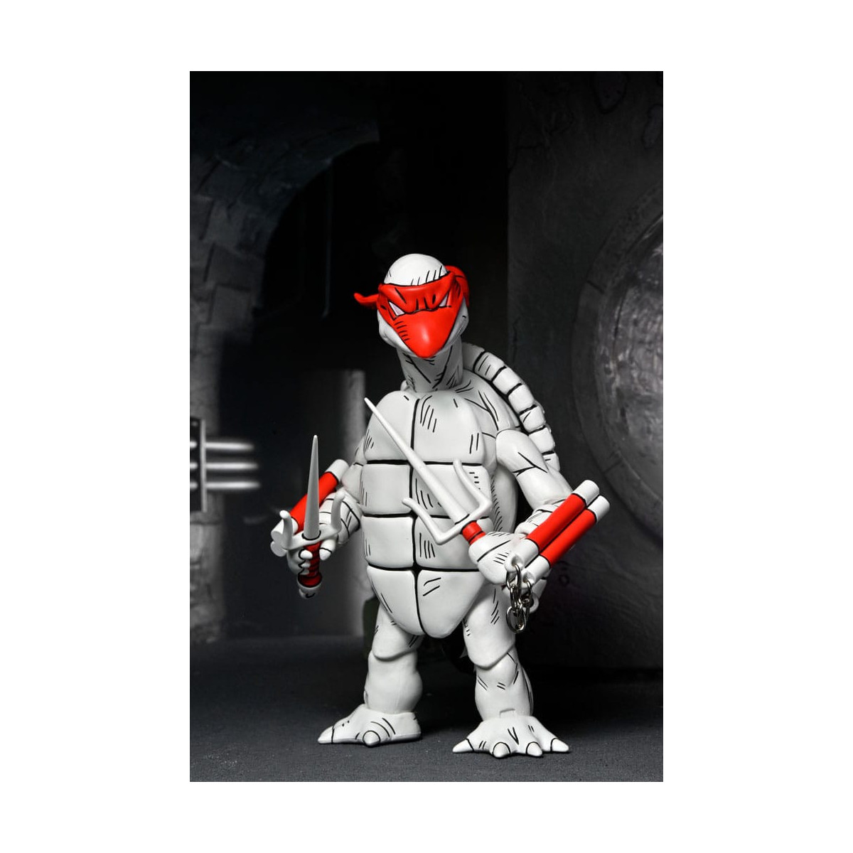 NECA - Mirage Comics - Schwarze und weiße erste Schildkröten - TMNT - Teenage Mutant Ninja Turtles
