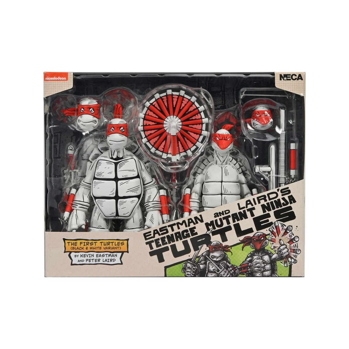 NECA - Mirage Comics - Schwarze und weiße erste Schildkröten - TMNT - Teenage Mutant Ninja Turtles
