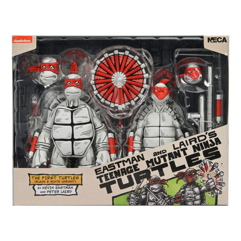 NECA - Mirage Comics - Schwarze und weiße erste Schildkröten - TMNT - Teenage Mutant Ninja Turtles