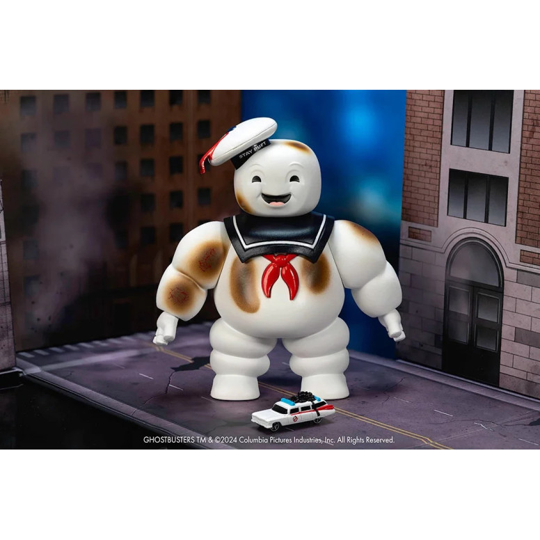 Jada Toys - Ghostbusters Stay Puft Marshmallow Mann mit Cadillac Ecto-1 - Nano Scene 1/64