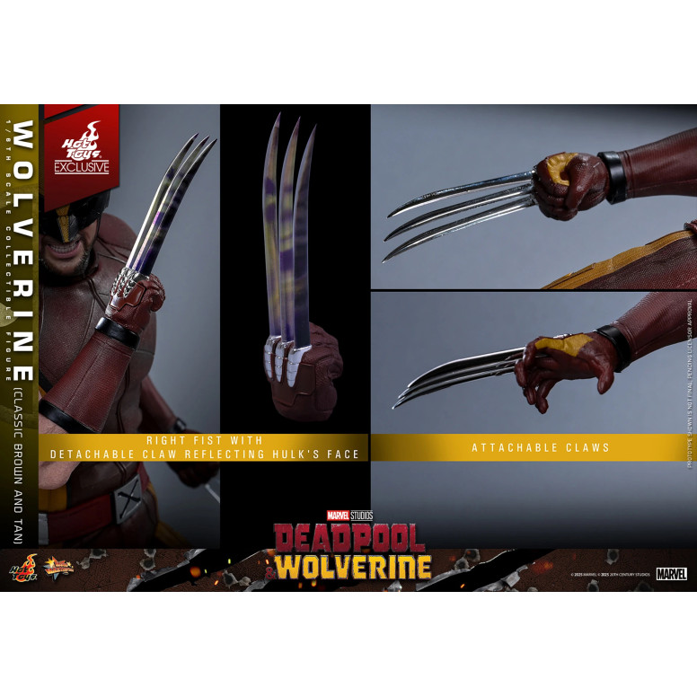 Hot Toys Marvel Deadpool & Wolverine - Wolverine (Classic Brown and Tan) MMS 1/6 Exklusive Edition