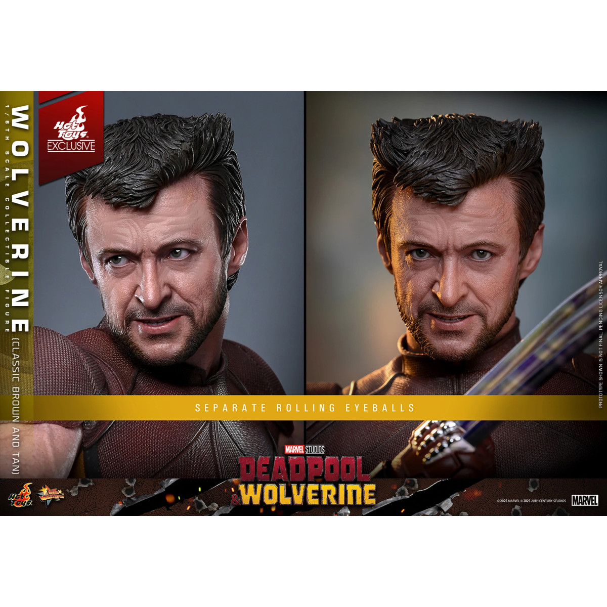 Hot Toys Marvel Deadpool & Wolverine - Wolverine (Classic Brown and Tan) MMS 1/6 Exklusive Edition