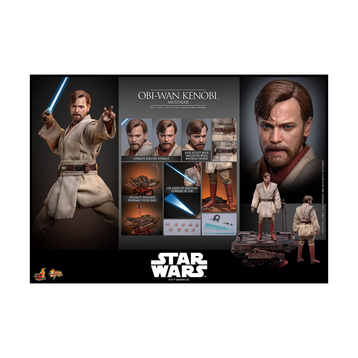 Hot toys Star Wars: Obi-Wan Kenobi (Mustafar) 1/6 - Episode III: Die Rache der Sith