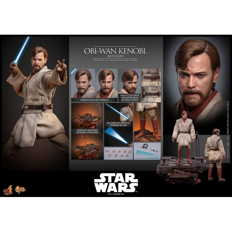 Hot toys Star Wars: Obi-Wan Kenobi (Mustafar) 1/6 - Episode III: Die Rache der Sith