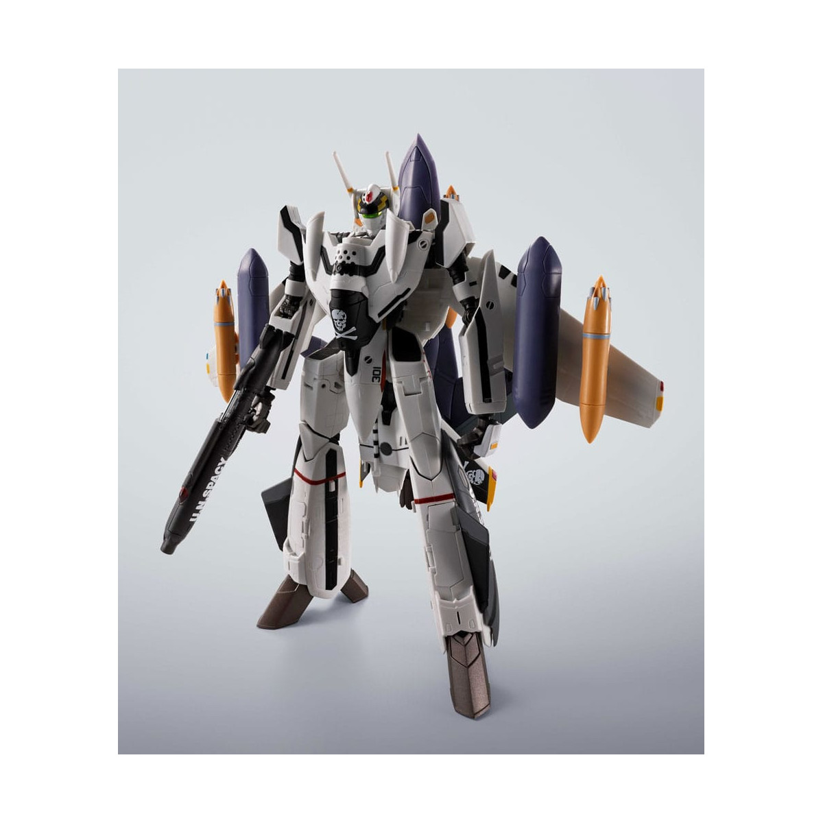 Tamashii Bandai - Hi-Metal R - VF-0S Phoenix (Roy Focker Verwendung) & QF-2200D-B Ghost Set - Macross Zero