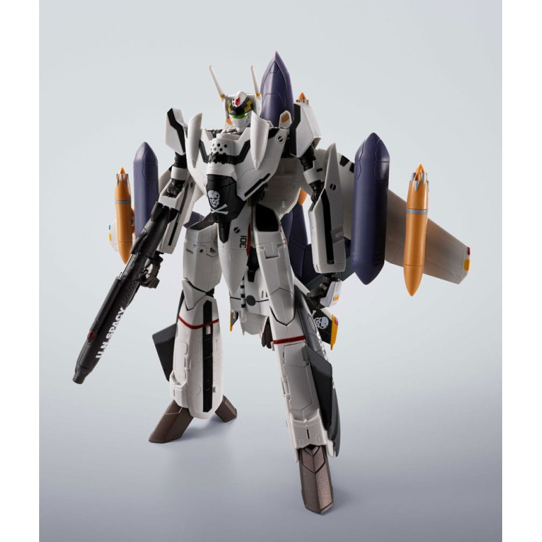 Tamashii Bandai - Hi-Metal R - VF-0S Phoenix (Roy Focker Verwendung) & QF-2200D-B Ghost Set - Macross Zero