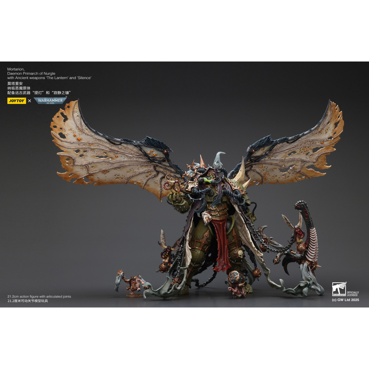 Joytoy - Warhammer - Weltenfresser - Angron Daemon Primarch von Khorne 1/18 - Warhammer 40000 Figur