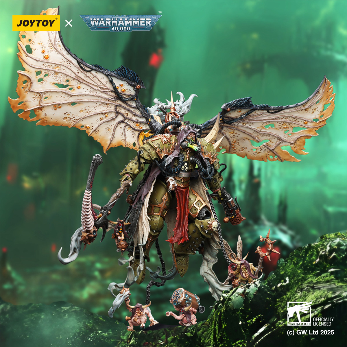 Joytoy - Warhammer - Weltenfresser - Angron Daemon Primarch von Khorne 1/18 - Warhammer 40000 Figur