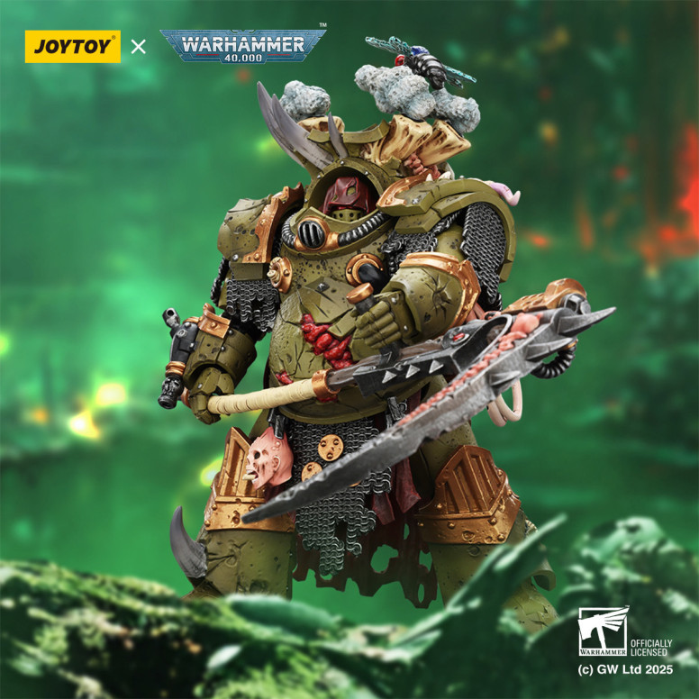 Joytoy - Death Guard - Deathshroud Terminator 1 mit Manreaper und Plaguespurter Gauntlets 1/18 - Warhammer 40k