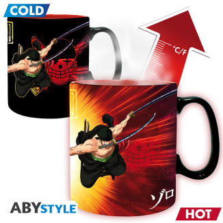 ABYstyle - Ein Stück - Thermoreaktiver Becher 460 ml - Zoro & Sanji