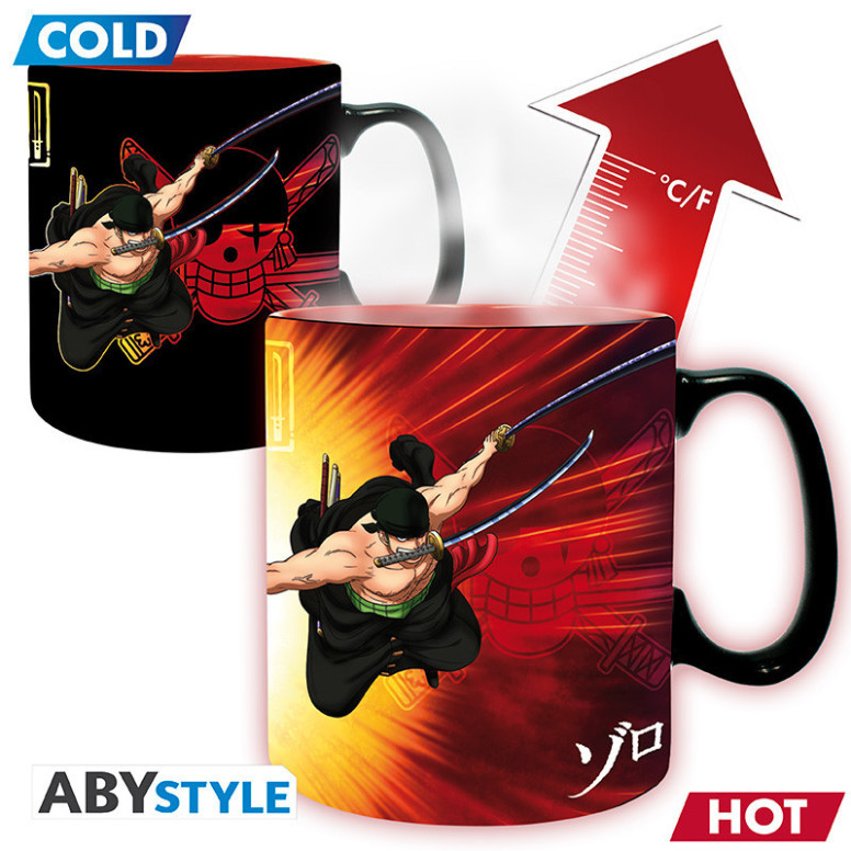 ABYstyle - Ein Stück - Thermoreaktiver Becher 460 ml - Zoro & Sanji